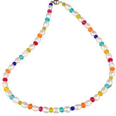 Freshwater Pearl Necklace with Multicolour Stones